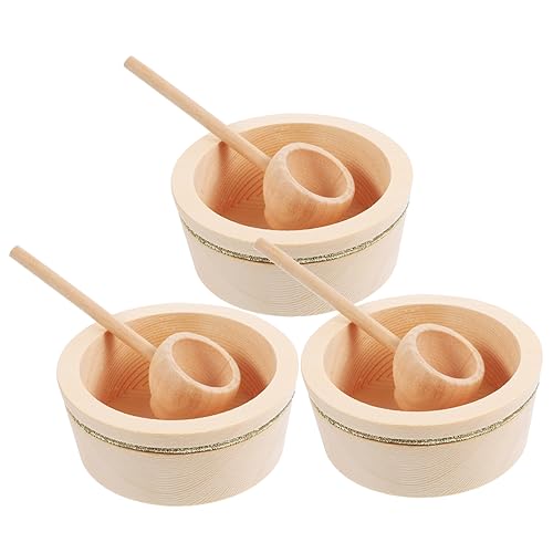 3 Sätze Küchen Zubehör Set Teiliges Set mit Holzschalen und Löffeln für Rollenspiele und Miniaturhaus Dekoration 3 Sätze Küchen Zubehör Set Teiliges Set mit Holzschalen und Löffeln für Rollenspiele und Miniaturhaus Dekoration von YARNOW
