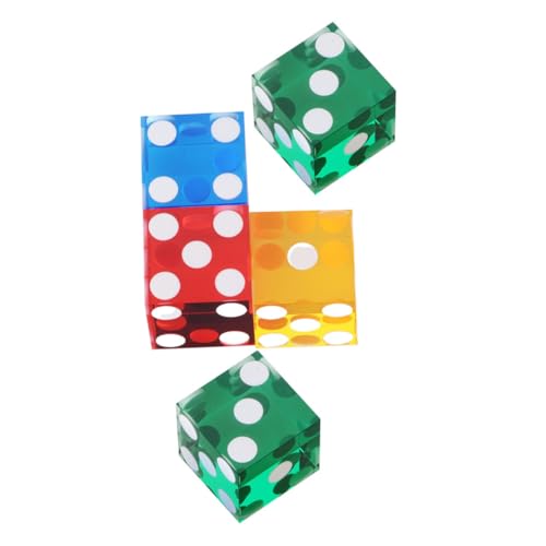 YARNOW 5 Stück Acryl Spielwürfel Transparente Unterhaltungswürfel Präzise Punktwürfel für Brettspiele Tragbar und Bruchsicher für Partys und Spieleabende YARNOW 5 Stück Acryl Spielwürfel Transparente Unterhaltungswürfel Präzise Punktwürfel für Brettspiele Tragbar und Bruchsicher für Partys und Spieleabende von YARNOW
