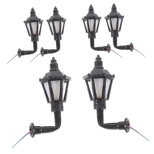 YARNOW Kleiner Modellleuchte 6 Stück Wandlampe im Europäischen Stil für Puppenhäuser Realistische Gartenlampe zur Dekoration von Sandtischen und Miniaturmodellen von YARNOW