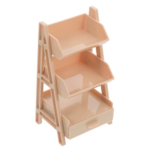 Lagiges Regal für Puppenhaus Zubehör Holzregal für Kleine Möbel und Tragbares Mini Bücherregal Dekorative Heimdekoration von YARNOW