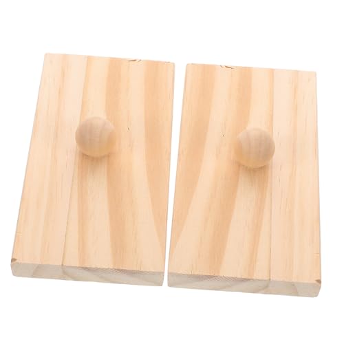 YARNOW 1 Paar Früherziehung Schlaginstrumente Holz Beige von YARNOW