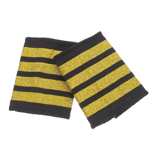 YARNOW 1 Paar Pilot Schulterabzeichen Flugbegleiter Kostüm Pilotzubehör Mode Schulter Eklinatt Kleidungszubehör Erudg Erothge Badge Captain Schulterbretter YARNOW 1 Paar Pilot Schulterabzeichen Flugbegleiter Kostüm Pilotzubehör Mode Schulter Eklinatt Kleidungszubehör Erudg Erothge Badge Captain Schulterbretter von YARNOW