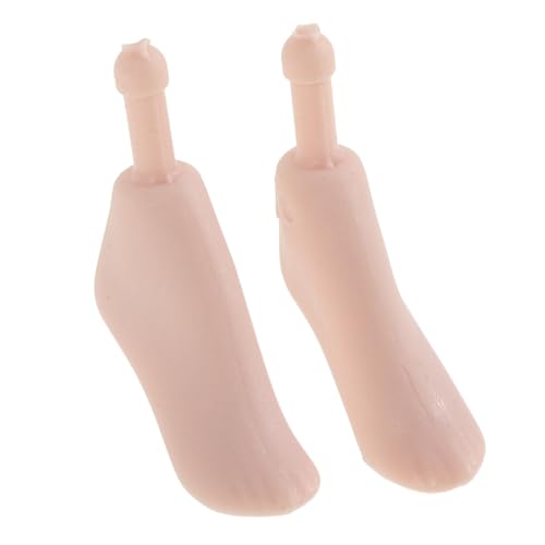 YARNOW 1 Paar Puppenfußzubehör Kleine Hände Finger Requisiten Füße Requisiten Puppenteile Fußpuppe Für Socken Mannequin-fuß Halloween-fingerpuppe Mini-stecker Aus Kunststoff Plastik Rosa von YARNOW
