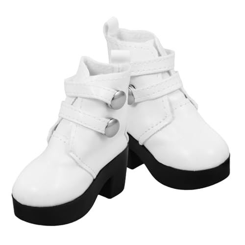 YARNOW 1 Paar Puppenschuhe Stiefel 18-Zoll-Miniatur-pu-Stiefel Pu-puppenstiefel Miniatur-flachfuß-absätze Niedliche Puppenschuhe Zum Anziehen Puppen-Outfit-zubehör von YARNOW