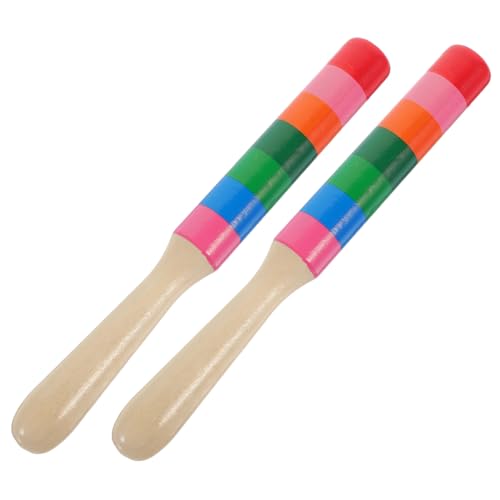 YARNOW 1 Paar Rhythmus Sticks aus Holz Percussion Instrumente für Sicher und Robust für Musikunterricht Fördern das Rhythmusgefühl Kreativität von YARNOW