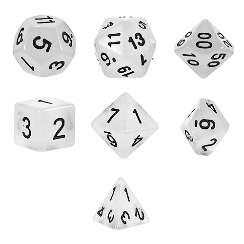 YARNOW Leuchtende Polyederwürfel 7 Stück Zahlenwürfel für Rollenspiele Plastikwürfel für Brettspiele Transportable Trpg Würfel für Tabletop Spiele YARNOW Leuchtende Polyederwürfel 7 Stück Zahlenwürfel für Rollenspiele Plastikwürfel für Brettspiele Transportable Trpg Würfel für Tabletop Spiele von YARNOW