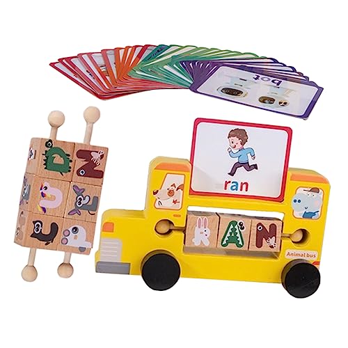YARNOW 1 Satz Alphabet Spiele Lernspielzeug für Holzbuchstaben und Tier Puzzles für Englischkenntnisse und Eltern Interaktion von YARNOW
