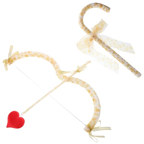YARNOW 1 Satz Amor- - und Bogen-Set Amor Kostüm Damen Amor-Kostümzubehör Amor-Kostüm-Requisite Stütze Cosplay Valentinstag Kostümzubehör Valentinstag Ornament Stoff von YARNOW