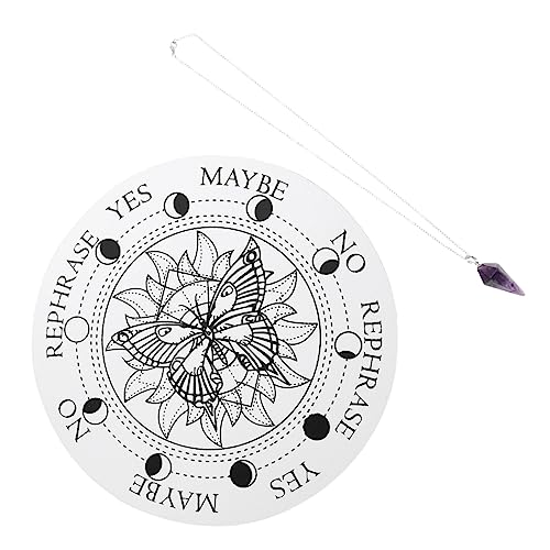 YARNOW 1 Satz Aus Holz Geschnitzte Ornamente Handwerk Planke Meditation Pendelbrett Retro-pendel Wünschelrutenpendel Halskette Pendel-wahrsagebrett Spirituelles Pendel Weiß Naturstein YARNOW 1 Satz Aus Holz Geschnitzte Ornamente Handwerk Planke Meditation Pendelbrett Retro-pendel Wünschelrutenpendel Halskette Pendel-wahrsagebrett Spirituelles Pendel Weiß Naturstein von YARNOW