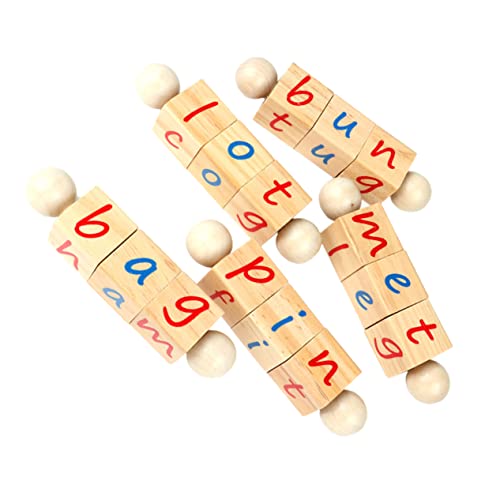 YARNOW 1 Satz Bausatz aus Holz für Lernspielzeug für Wort Puzzle und Spielkarten Sprachentwicklung für Kleinkinder von YARNOW