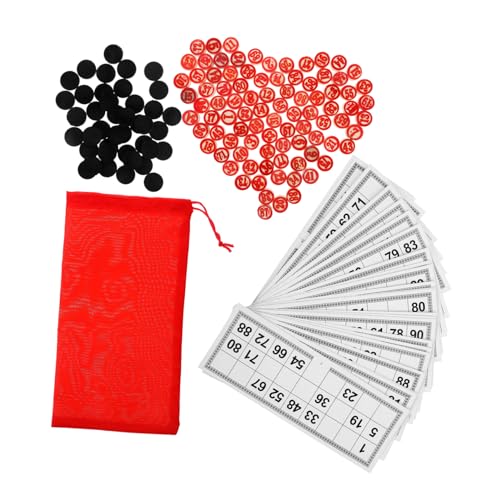 YARNOW 1 Satz Bingo Spieleset aus Holz Interaktives Familienspiel mit Bingo Karten für Partys und Gesellige Zusammenkünfte Kindergeburtstage und Erwachsene von YARNOW