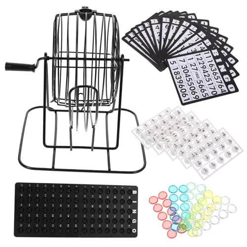 YARNOW 1 Satz Bingo Spielmaschine für Partys Kreatives Desktop mit Metallkäfig für Familienunterhaltung Fördert Emotionen und Koordination Spaß für Erwachsene YARNOW 1 Satz Bingo Spielmaschine für Partys Kreatives Desktop mit Metallkäfig für Familienunterhaltung Fördert Emotionen und Koordination Spaß für Erwachsene von YARNOW