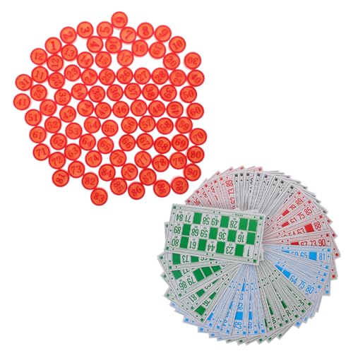 YARNOW 1 Satz Bingo Spielset mit Bingo Karten und Schachfiguren für Partys Kompakte Leicht Vielseitig und Langlebig Matheunterricht und Spieleabende YARNOW 1 Satz Bingo Spielset mit Bingo Karten und Schachfiguren für Partys Kompakte Leicht Vielseitig und Langlebig Matheunterricht und Spieleabende von YARNOW