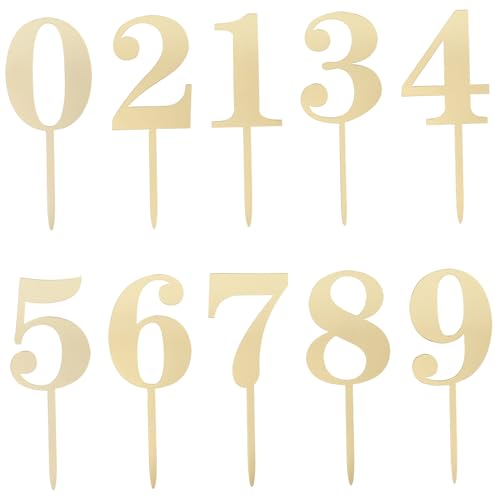 YARNOW 1 Satz Cake Topper Aus Acryl Goldfarbig Für Geburtstagsfeiern Jubiläen Und Mehr Für Vielseitige Kuchendekorationen 20 Stück von YARNOW