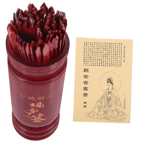 YARNOW 1 Satz Chinesische Wahrsagestäbchen mit Aufbewahrungseimer Holzstäbchen und Wahrsagebuch für Feng Shui und Spirituelle Spiele Lustiges Divinationsspiel für Zuhause und Unterwegs YARNOW 1 Satz Chinesische Wahrsagestäbchen mit Aufbewahrungseimer Holzstäbchen und Wahrsagebuch für Feng Shui und Spirituelle Spiele Lustiges Divinationsspiel für Zuhause und Unterwegs von YARNOW