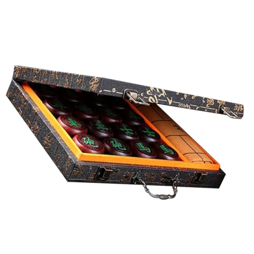 YARNOW 1 Satz Chinesisches Schachspiel Set aus Hochwertigem Holz Faltbarem Schachbrett und Aufbewahrungsbox für Drinnen und Draußen Lehrreiches Schachspiel für Erwachsene YARNOW 1 Satz Chinesisches Schachspiel Set aus Hochwertigem Holz Faltbarem Schachbrett und Aufbewahrungsbox für Drinnen und Draußen Lehrreiches Schachspiel für Erwachsene von YARNOW