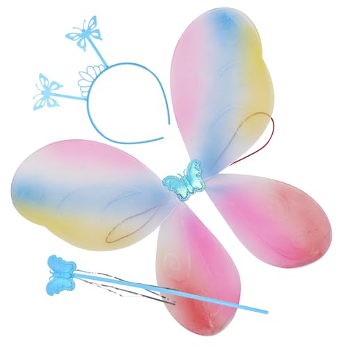 YARNOW 1 Satz Cosplay Schmetterlingsflügel Fee Kostüm Zubehör mit Haarreif und Flügel für Jahre Wiederverwendbar und Langlebig YARNOW 1 Satz Cosplay Schmetterlingsflügel Fee Kostüm Zubehör mit Haarreif und Flügel für Jahre Wiederverwendbar und Langlebig von YARNOW