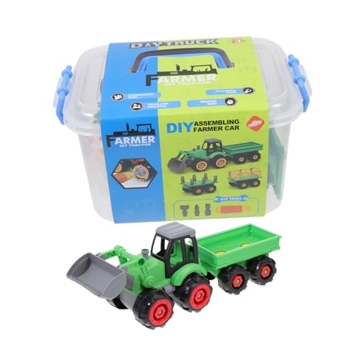 YARNOW 1 Satz DIY Cartoon Spielzeugauto Kreatives Pädagogisches für Großen Sicheren Bauteilen und Aufbewahrungsbox Motorik und Kreativität von YARNOW