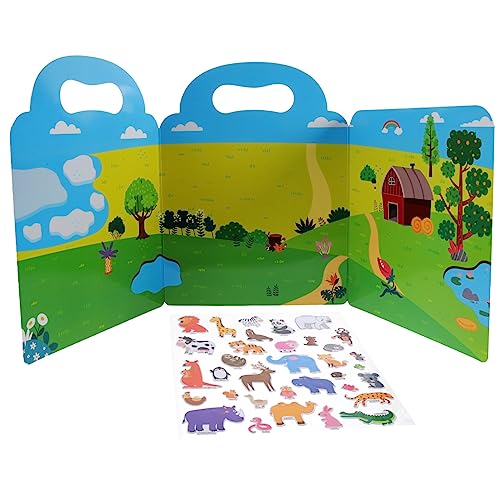 YARNOW 1 Satz DIY Stickerbuch für Wiederverwendbares Stickerbuch mit Cartoon Design Pädagogisches Kreativität und Vorstellungskraft für Kleinkinder Tragbar mit Praktischem Tragegriff YARNOW 1 Satz DIY Stickerbuch für Wiederverwendbares Stickerbuch mit Cartoon Design Pädagogisches Kreativität und Vorstellungskraft für Kleinkinder Tragbar mit Praktischem Tragegriff von YARNOW