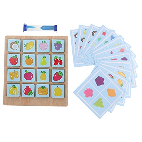 YARNOW 1 Satz Einstellbares Memory Spielzeugset für Gedächtnistrainingsspiel mit Karten Fördert Kognitive Fähigkeiten und Sicheres für Frühkindliche Bildung von YARNOW