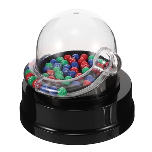 YARNOW Lotto Maschine Mini Elektrische Zahlenauswahlmaschine Lucky Ball Picker Spielzeug Für Party Spiel Mit Kugeln Transparent von YARNOW