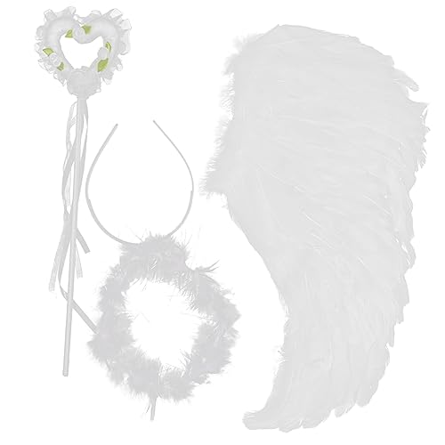 YARNOW 1 Satz Engel Kostüm mit Flügeln Haarreif und Weiße Engel Flügel für Frauen Karneval Halloween und Cosplay Events Langlebig und Auffällig YARNOW 1 Satz Engel Kostüm mit Flügeln Haarreif und Weiße Engel Flügel für Frauen Karneval Halloween und Cosplay Events Langlebig und Auffällig von YARNOW