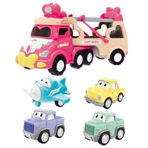 YARNOW 1 Satz Fahrzeugspielzeug für Pinkes Inertia Truck Modell Lernspielzeug für Interaktives mit Cartoon Design Fördert Eltern Junge Mädchen Beziehungen und Hand Augen Koordination von YARNOW