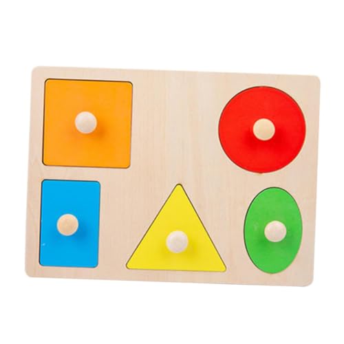 YARNOW 1 Satz Geometrisches Formenset aus Holz Kreatives Puzzle für Farben und Formen Steckspiel für Vorschulbildung und Interaktives YARNOW 1 Satz Geometrisches Formenset aus Holz Kreatives Puzzle für Farben und Formen Steckspiel für Vorschulbildung und Interaktives von YARNOW