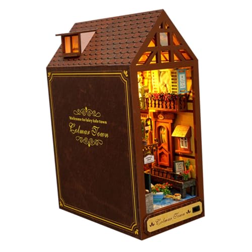 YARNOW 1 Satz Handgemachtes Holzspielzeug Miniaturhaus Bausatz zum Selberbauen Unlackiertes Modell für Kreative DIY Projekte für Erwachsene ohne Batterie YARNOW 1 Satz Handgemachtes Holzspielzeug Miniaturhaus Bausatz zum Selberbauen Unlackiertes Modell für Kreative DIY Projekte für Erwachsene ohne Batterie von YARNOW