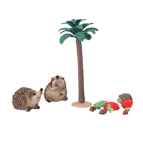 YARNOW 1 Satz Hedgehog Modell Set Realistische Tierfiguren für Pädagogisches Tierkenntnisse für Dekoration im Haushalt oder Büro Hochwertige Handwerkskunst für Kreative Lernspiele von YARNOW