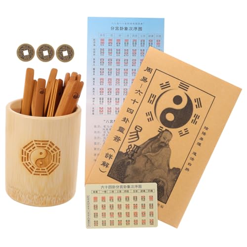 YARNOW 1 Satz Hexagramm -Werkzeug Wahrsagerei Requisiten Weissagungsspielstöcke Chinesische Weissagungsstütze Weissagungsstäbe Weissagungsstäbchen Mit Eimer Bambus YARNOW 1 Satz Hexagramm -Werkzeug Wahrsagerei Requisiten Weissagungsspielstöcke Chinesische Weissagungsstütze Weissagungsstäbe Weissagungsstäbchen Mit Eimer Bambus von YARNOW