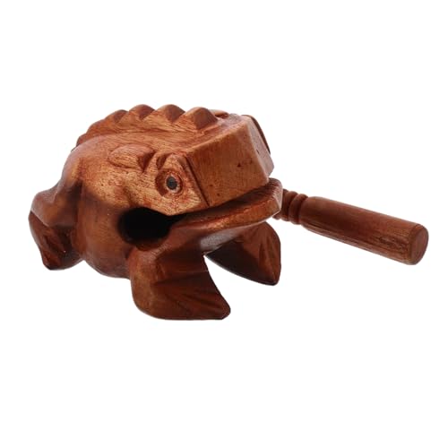 YARNOW 1 Satz Holz Frosch Percussion Instrument Musikalisches für Erwachsene Einfach zu Fördert Musikalische Fähigkeiten für Kreative Lernumgebungen von YARNOW