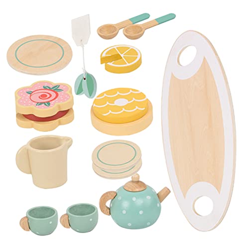 YARNOW 1 Satz Holz Teeservice Set für Teiliges für Teeparty Rollenspiele für Kinderküche mit Leuchtenden Farben und Ansprechendem Design für Nachmittags Tee Feiern YARNOW 1 Satz Holz Teeservice Set für Teiliges für Teeparty Rollenspiele für Kinderküche mit Leuchtenden Farben und Ansprechendem Design für Nachmittags Tee Feiern von YARNOW