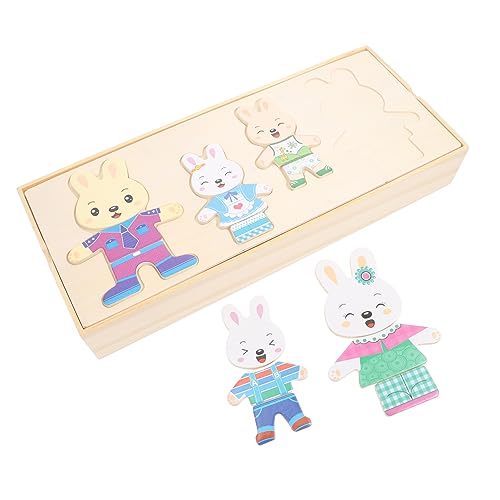 YARNOW 1 Satz Holz Tier Puzzle mit Wechselnden Tierkleidungen für Fördert Kreativität und Hand Augen Koordination für Kleine Mädchen Leuchtende Farben Sicheres und Leichtes Material YARNOW 1 Satz Holz Tier Puzzle mit Wechselnden Tierkleidungen für Fördert Kreativität und Hand Augen Koordination für Kleine Mädchen Leuchtende Farben Sicheres und Leichtes Material von YARNOW