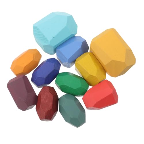 YARNOW 1 Satz Holzblock Bausteine ​​für Säuglings -Stapelspielzeug stapeln Stapelspielzeuge balancieren Blöcke für Kleinkinder 1-3 Babybausteine Stapler von YARNOW