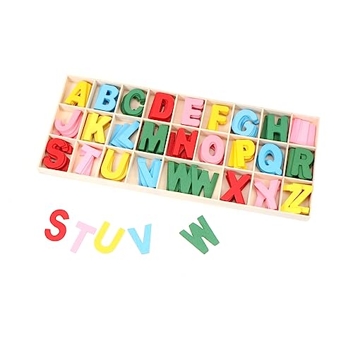 YARNOW 1 Satz Holzbuchstaben Tragbares Alphabet für Kreative Lernspiele für Kindergarten und Zuhause Fördert Kreativität und Sprachentwicklung von YARNOW
