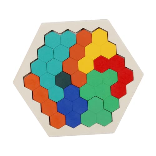 YARNOW 1 Satz Holzpuzzle für Eckige Rätselspielzeug Frühkindliche Lernpuzzles Kreatives Legespiel für Jungen und Sicheres Wasserbasiertes Holzspielzeug von YARNOW