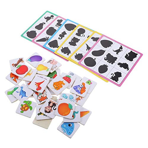 YARNOW 1 Satz Holzpuzzle für Kleinkinder Schattenspielfiguren Pädagogisches Hand Augen Koordination für Jahren von YARNOW