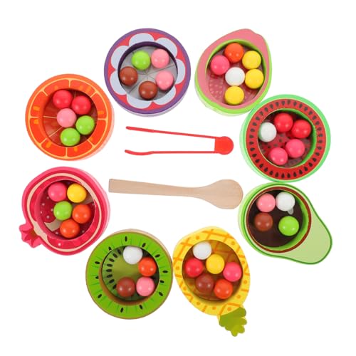 YARNOW 1 Satz Holzsortierspielzeug für Farbenfrohes Montessori mit Früchten für Farbsortierung aus Sicherem für Kleinkinder Fördert Spielerisches Lernen und Motorische Fähigkeiten von YARNOW
