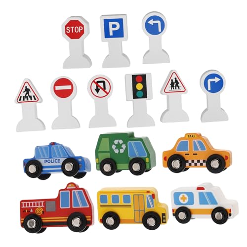 YARNOW 1 Satz Holzspielzeug Fahrzeugset mit Verkehrsschildern für Teiliges mit Bunten Baustellenfahrzeugen und Verkehrssignalen Kreativität und Verkehrswissen YARNOW 1 Satz Holzspielzeug Fahrzeugset mit Verkehrsschildern für Teiliges mit Bunten Baustellenfahrzeugen und Verkehrssignalen Kreativität und Verkehrswissen von YARNOW