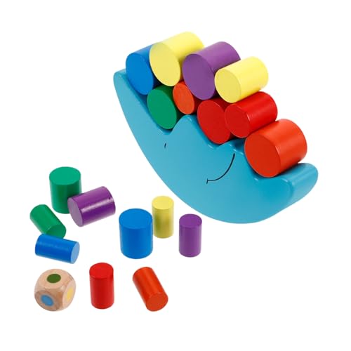 YARNOW 1 Satz Holzspielzeug für Frühe Bildung Moon Building Blocks Pädagogisches Kreativität und Motorik Farben Zufällig für Jungen Zufällige Farbe von YARNOW