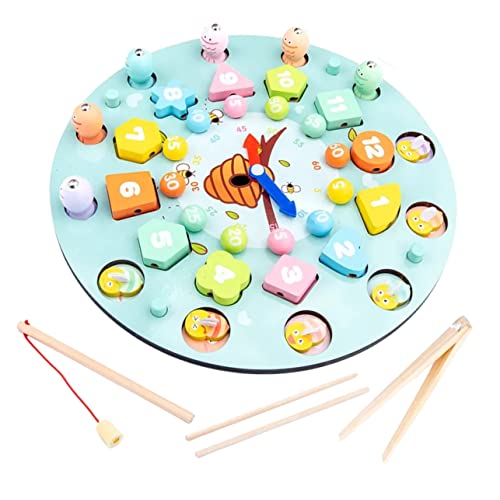 YARNOW 1 Satz Holzspielzeug für Kleinkinder Multifunktionales Angelspiel und Lernspiel mit Uhr Fördert Farben und Formen Montessori Lernspielzeug für Jahre Alte YARNOW 1 Satz Holzspielzeug für Kleinkinder Multifunktionales Angelspiel und Lernspiel mit Uhr Fördert Farben und Formen Montessori Lernspielzeug für Jahre Alte von YARNOW