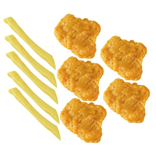 YARNOW 1 Satz Hühnernuggets und Pommes Model gefälschte Essensrequisiten Fritten realistisches Fastfood gebraten Lebensmittel-Display-Modell Chicken-Nuggets-Stütze Display-Versorgung PVC YARNOW 1 Satz Hühnernuggets und Pommes Model gefälschte Essensrequisiten Fritten realistisches Fastfood gebraten Lebensmittel-Display-Modell Chicken-Nuggets-Stütze Display-Versorgung PVC von YARNOW