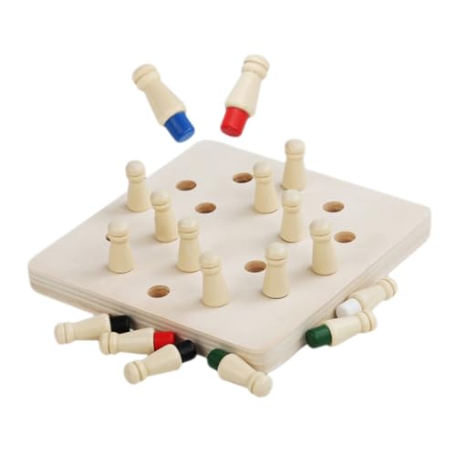 YARNOW 1 Satz Interaktives Gedächtnisschach für Pädagogisches Brettspiel Gedächtnis und Logischem für Eltern Junge Mädchen Spiele Farbenfrohes Design Lernspielzeug von YARNOW