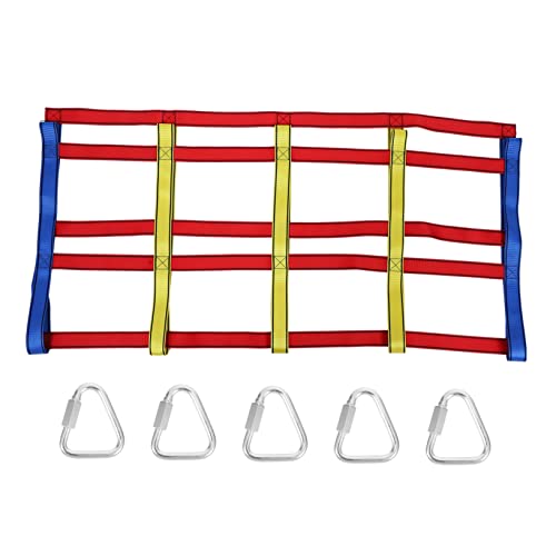 YARNOW 1 Satz Kinderspielzeug Netzseil Kletterseilleiter für den Spielplatz kletterwände für klettergerüst Outdoor Regenbogen-Kletternetz Kletterspielzeug für Polyester von YARNOW