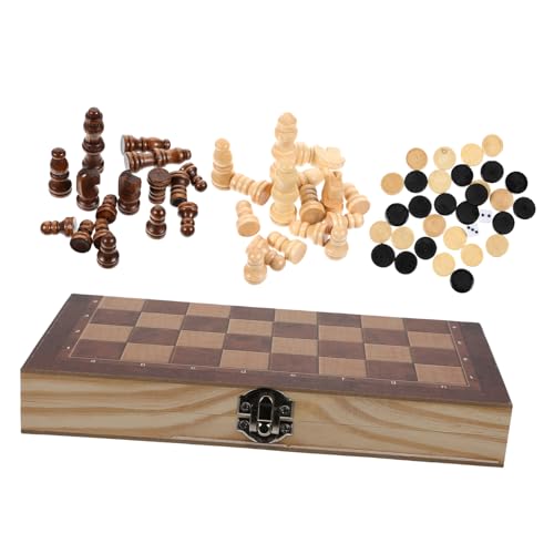 YARNOW 1 Satz Klappbares Schachspiel aus Holz Schachbrett für Reisen und Zuhause Pädagogisches für Sicheres Material für Eltern Aktivitäten YARNOW 1 Satz Klappbares Schachspiel aus Holz Schachbrett für Reisen und Zuhause Pädagogisches für Sicheres Material für Eltern Aktivitäten von YARNOW
