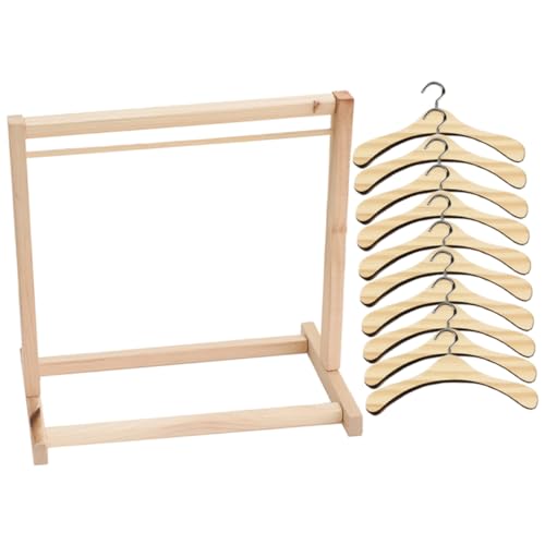 YARNOW 1 Satz Kleiderständer für Puppen mit Kleiderbügeln für Puppenkleider und Zubehör für Puppenhaus und Spielzeugorganisation YARNOW 1 Satz Kleiderständer für Puppen mit Kleiderbügeln für Puppenkleider und Zubehör für Puppenhaus und Spielzeugorganisation von YARNOW