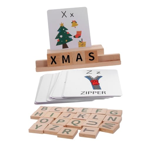 YARNOW Alphabet Buchstabierspielzeug für Kinder Kognitives Lernspielzeug Buchstaben Lernblöcke Spielzeug zum Buchstabieren von Wörtern Montessori Alphabet Spiel für Vorschulkinder von YARNOW