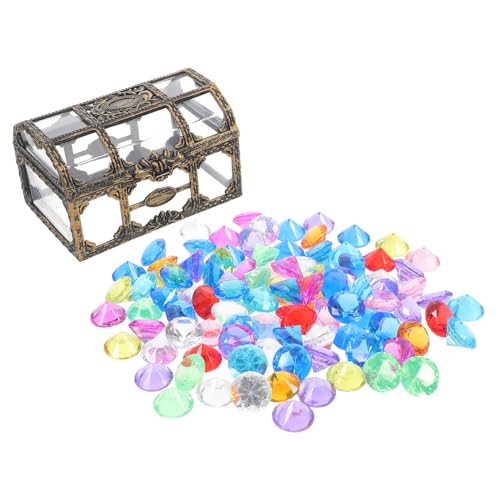 YARNOW 1 Satz Kristallboxspielzeug Mehrfarbige Edelsteine ​​für Das Handwerk Edelsteine ​​für Edelsteine ​​zum Basteln Edelsteinspielzeug Für Mädchen Spielzeuggesteine Acryl von YARNOW