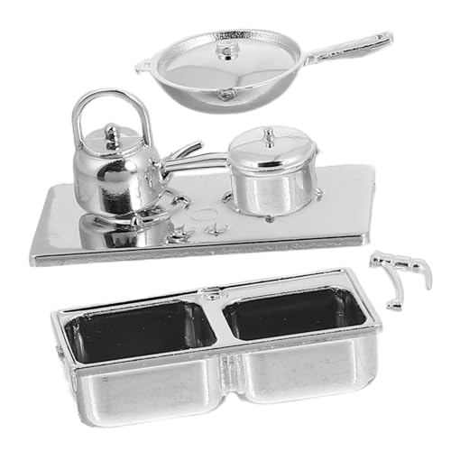 YARNOW 1 Satz Küchengeschirrsmodell -Requisiten Puppenhaus-miniaturen Puppenhauszubehör Küchenarbeitsplatte Küchenzubehör Für Puppenstuben Mini-hausschmuck Heimdekoration Silver Abs YARNOW 1 Satz Küchengeschirrsmodell -Requisiten Puppenhaus-miniaturen Puppenhauszubehör Küchenarbeitsplatte Küchenzubehör Für Puppenstuben Mini-hausschmuck Heimdekoration Silver Abs von YARNOW